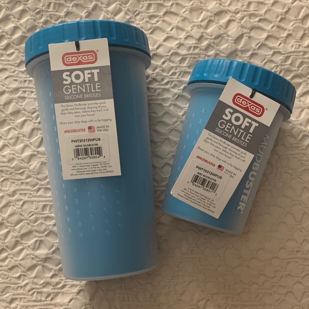 Dexas Blue MudBuster Pet Paw Cleaners - M and L